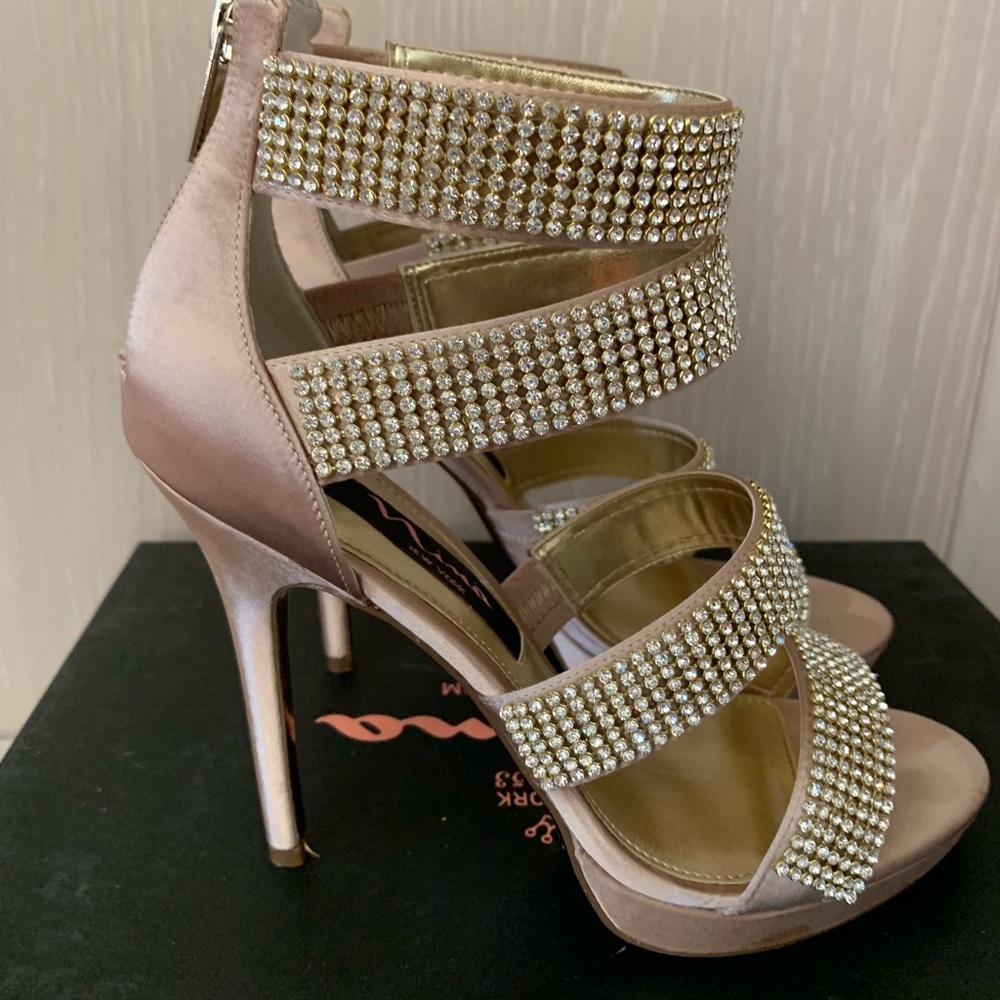 Nina Pink Rhinestone Heels